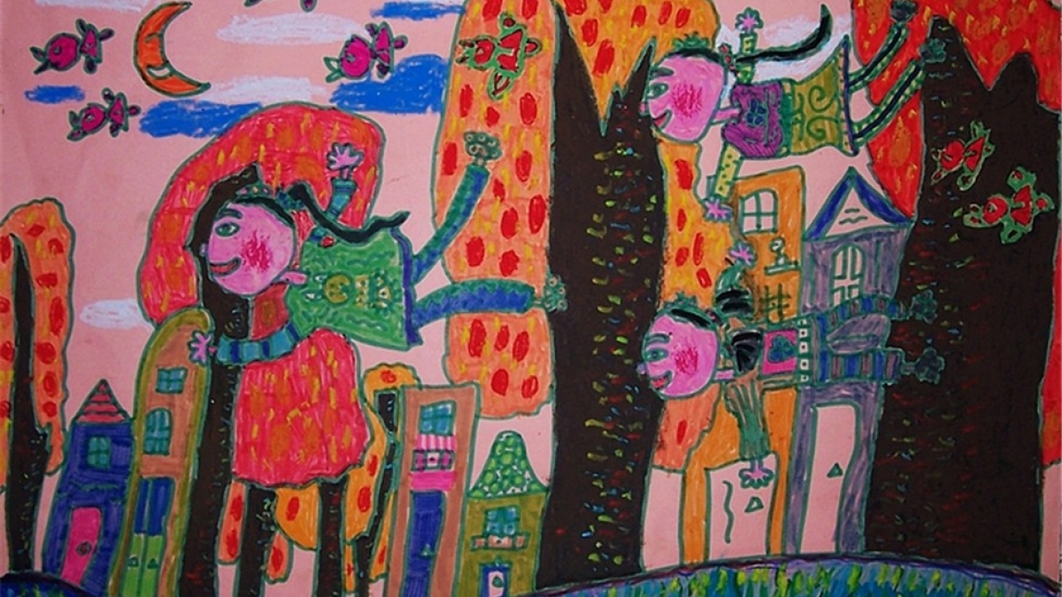 我校“书画社”孩子们的艺术作品