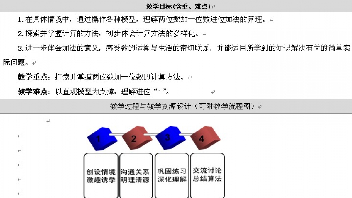 《加与减》教学设计——王彦燕老师