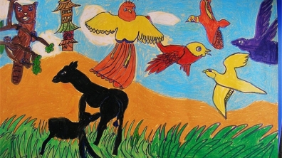 我校“书画社”孩子们的艺术作品